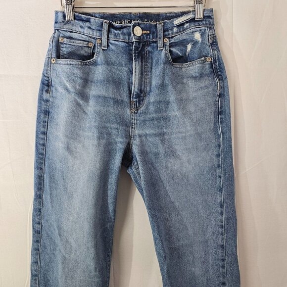 American Eagle Jeans Womens 2 27x26 Blue Highest Rise 90s Boyfriend Denim Pants - Picture 8 of 14